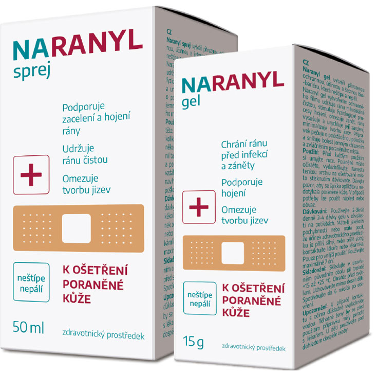 Naranyl - první pomoc na rány! Neštípe a nepálí.
