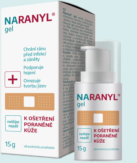 Naranyl gel – zdravotnický prostředek k ošetření poraněné kůže